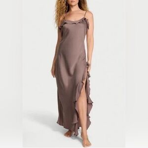 Victoria’s Secret satin ruffled long slip